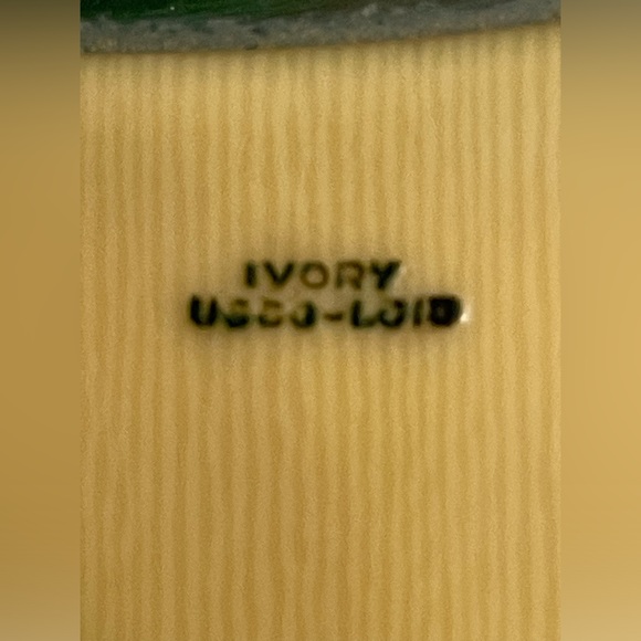 Vintage Celluloid Hand Held Mirror - Picture 2 of 6